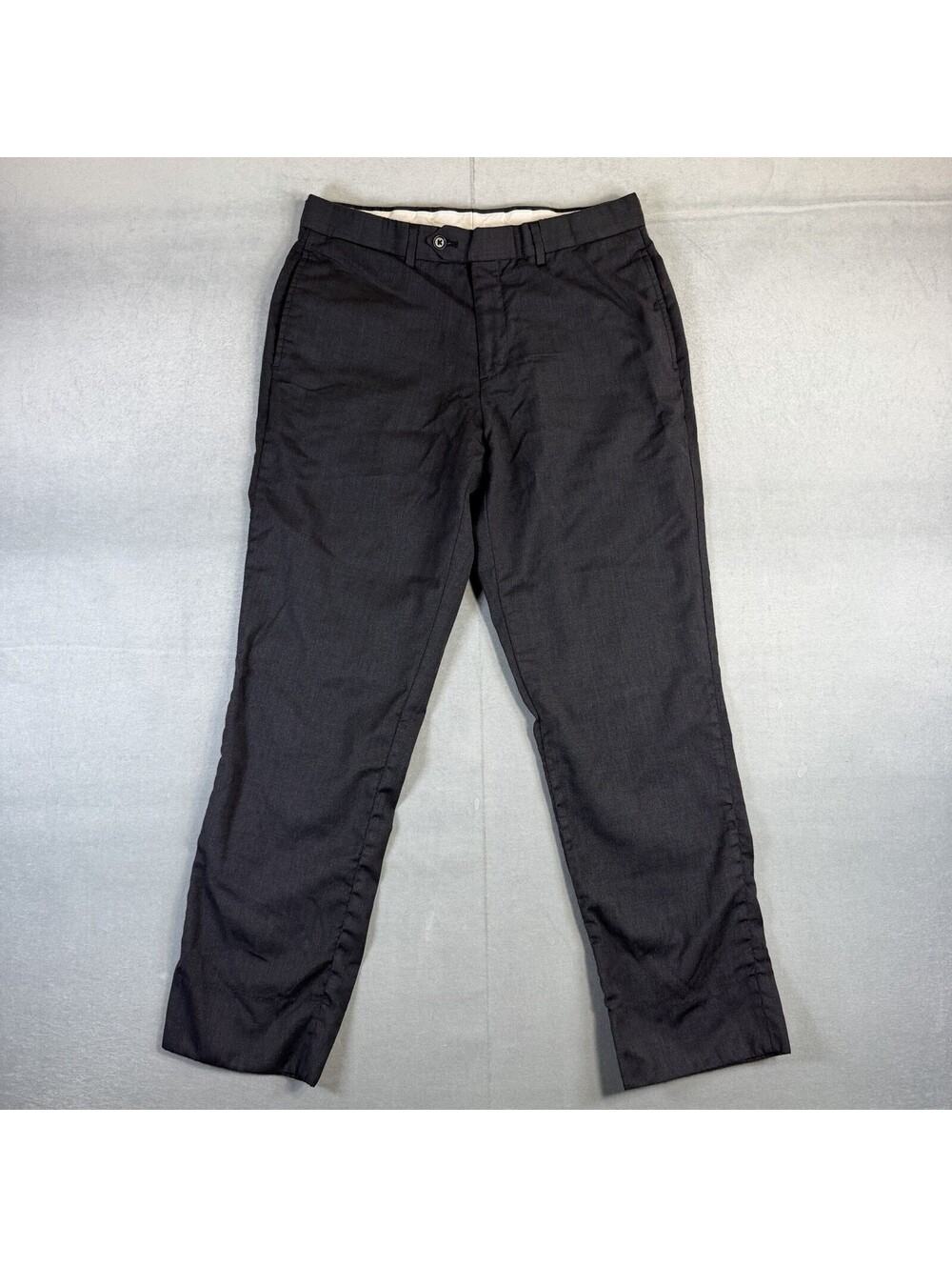 Brooks Brothers Regent Fit Dress Pants Mens 31x28* Gray Merino Wool Stretch